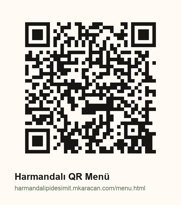 Harmandalı QR menü kodu