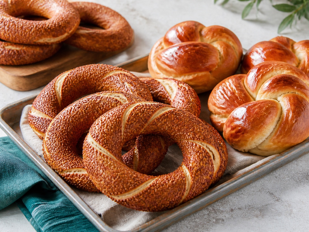 Taze simit ve açma çeşitleri